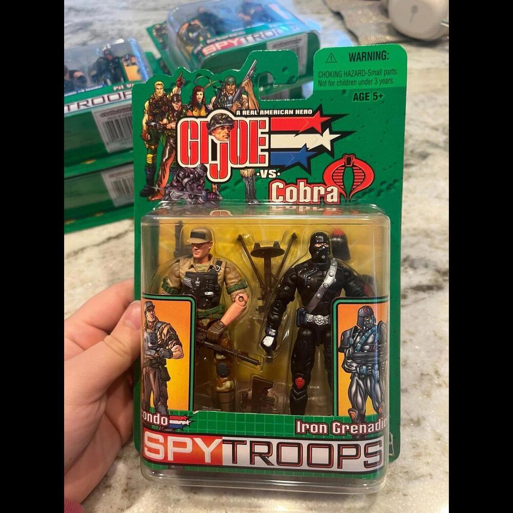 G.I. Joe vs. Cobra Recondo vs Iron Grenadier SPY Troops 2003 Hasbro 3 3/4 in NEW